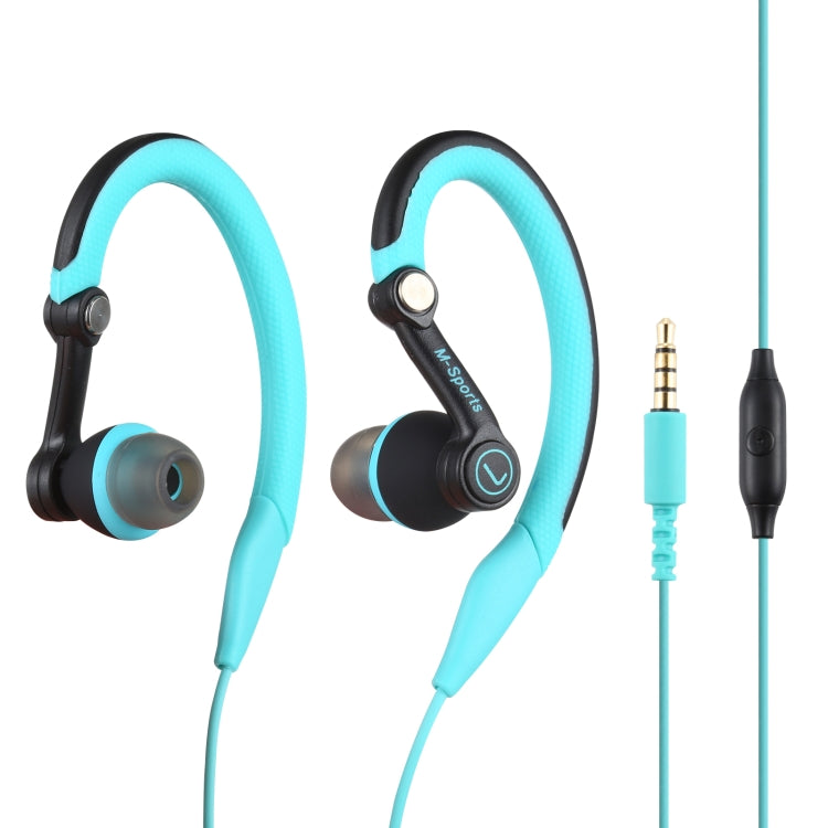 Mucro MB-232 Running In-Ear Sport Earbuds Earhook Wired Stereo Headphones for Jogging Gym(Blue) - Sport Earphone by Mucro | Online Shopping UK | buy2fix