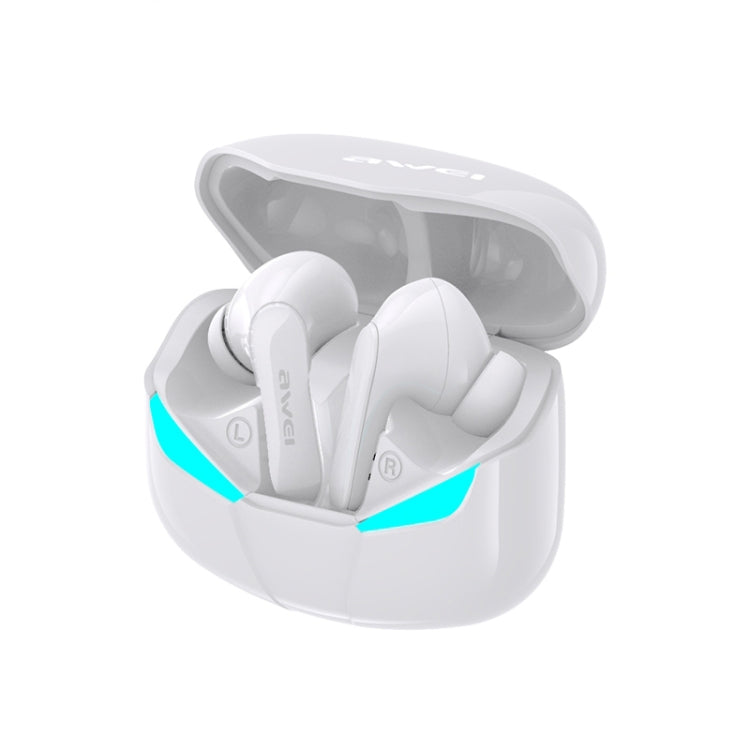 awei T35 Bluetooth V5.0 Ture Wireless Sports Game Dual Mode IPX5 Waterproof TWS Headset with Charging Case (White) - TWS Earphone by awei | Online Shopping UK | buy2fix
