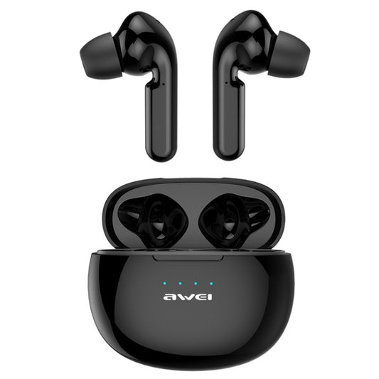 awei T15 TWS Bluetooth V5.0 Ture Wireless Sports Headset with Charging Case(Black) - TWS Earphone by awei | Online Shopping UK | buy2fix