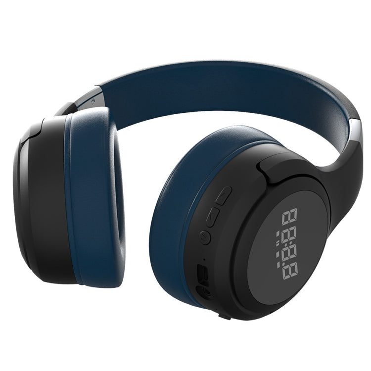 ZEALOT B28 Folding Headband Bluetooth Stereo Music Headset with Display (Black Blue) - Headset & Headphone by ZEALOT | Online Shopping UK | buy2fix