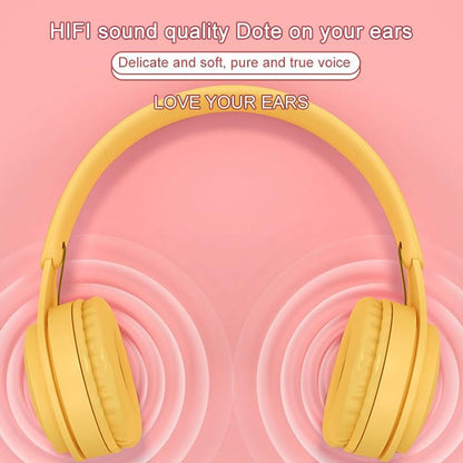 Y08 Hifi Sound Quality Macaron Bluetooth Headset, Supports Calling & TF Card & 3.5mm AUX (Pink) - Headset & Headphone by buy2fix | Online Shopping UK | buy2fix