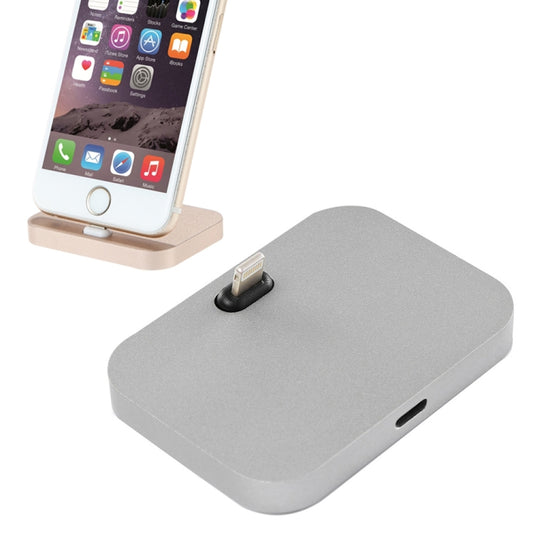 8 Pin Stouch Aluminum Desktop Station Dock Charger for iPhone(Grey) - USB Charger by buy2fix | Online Shopping UK | buy2fix