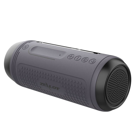 ZEALOT A1 Multifunctional Bass Wireless Bluetooth Speaker, Built-in Microphone, Support Bluetooth Call & AUX & TF Card & LED Lights (Grey) - Desktop Speaker by ZEALOT | Online Shopping UK | buy2fix