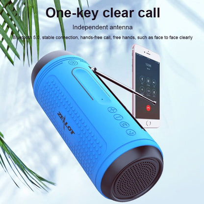 ZEALOT A1 Multifunctional Bass Wireless Bluetooth Speaker, Built-in Microphone, Support Bluetooth Call & AUX & TF Card & LED Lights (Blue) - Desktop Speaker by ZEALOT | Online Shopping UK | buy2fix