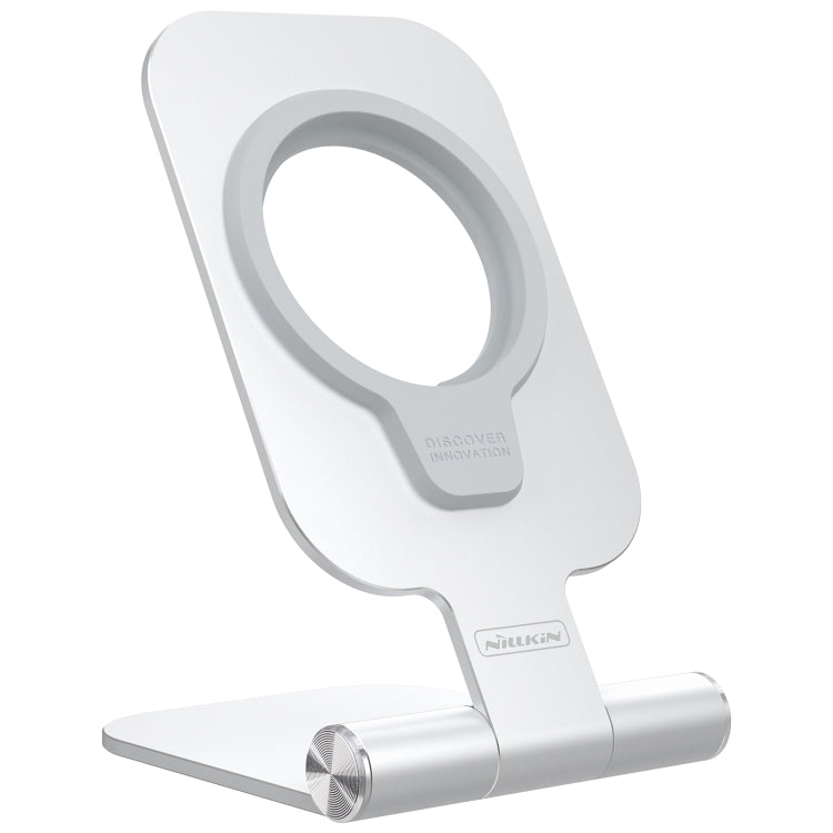 NILLKIN Vertical Folding Stand，Support Magsafe Charger(Silver) - Desktop Holder by NILLKIN | Online Shopping UK | buy2fix
