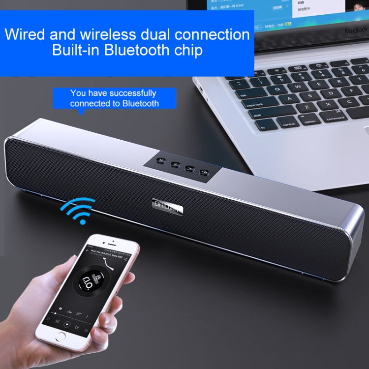 YINDIAO A36 Bluetooth 5.0 Smart Subwoofer Computer Wireless Bluetooth Speaker, Bluetooth Standard Version(Black) -  by YINDIAO | Online Shopping UK | buy2fix