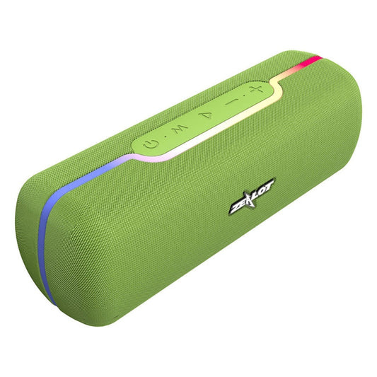 ZEALOT S55 Portable Stereo Bluetooth Speaker with Built-in Mic, Support Hands-Free Call & TF Card & AUX (Green) - Desktop Speaker by ZEALOT | Online Shopping UK | buy2fix