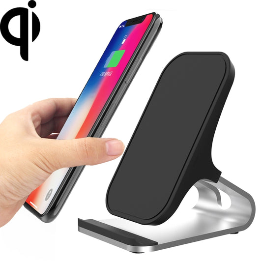 HAMTOD M5 15W Intelligent Dual Coil Design Qi Standard Holder Wireless Charger with Indicator Light, Support Fast Charging(Silver) - Apple Accessories by HAMTOD | Online Shopping UK | buy2fix