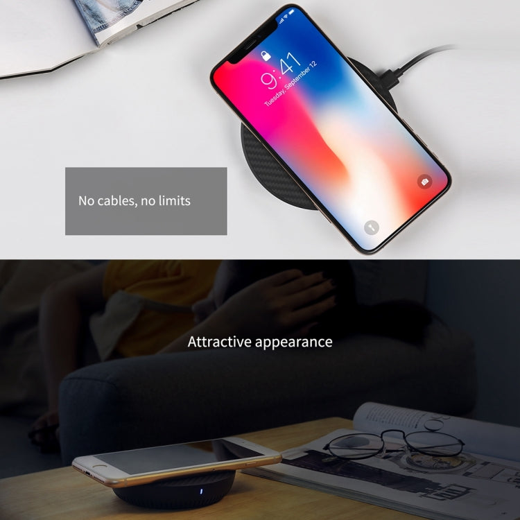 NILLKIN Power Flash Aramid Fiber Qi Standard Wireless Charger Charging Pad (Black) - Apple Accessories by NILLKIN | Online Shopping UK | buy2fix