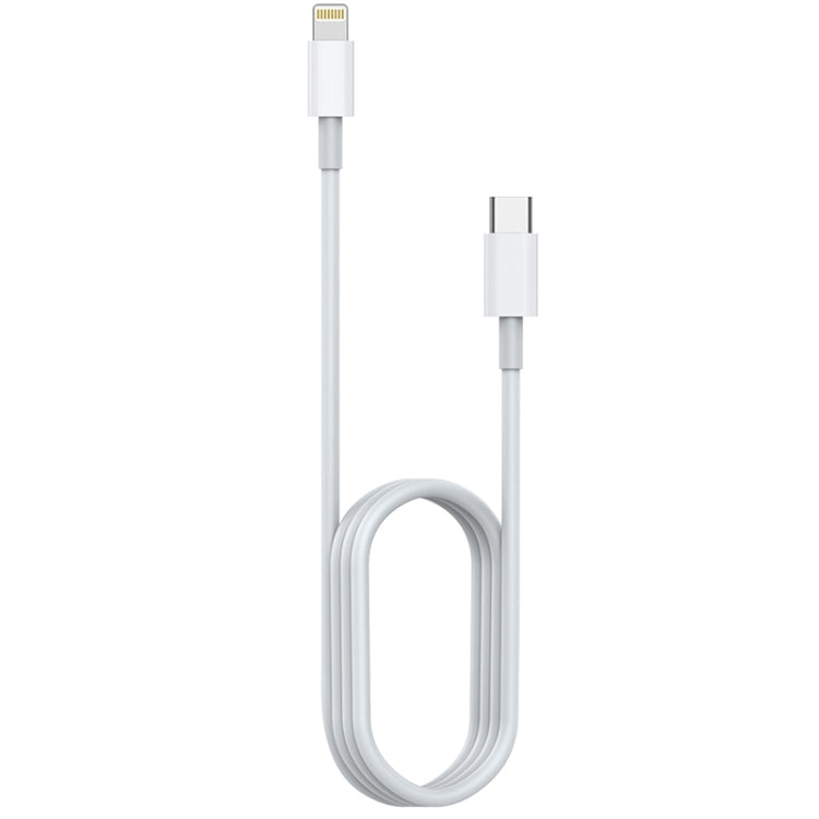 AWEI CL-68 3A Type-C / USB-C to 8 Pin PD Fast Charging Data Cable, Length: 1m(White) - Normal Style Cable by awei | Online Shopping UK | buy2fix