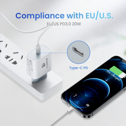 FLOVEME 20W PD 3.0 Travel Fast Charger Power Adapter, US Plug (White) - Apple Accessories by FLOVEME | Online Shopping UK | buy2fix