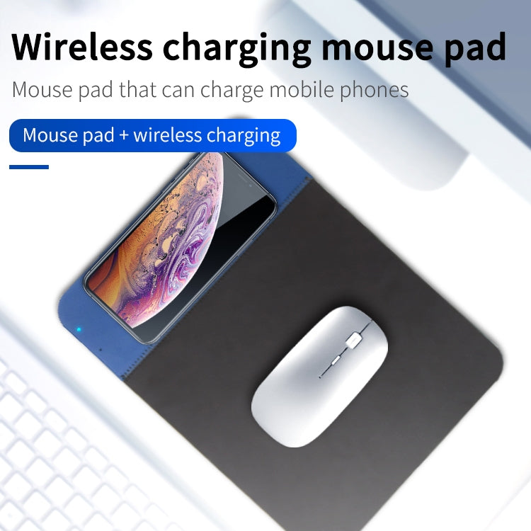 OJD-36 QI Standard 10W Lighting Wireless Charger Rubber Mouse Pad, Size: 26.2 x 19.8 x 0.65cm (Grey) - Apple Accessories by buy2fix | Online Shopping UK | buy2fix