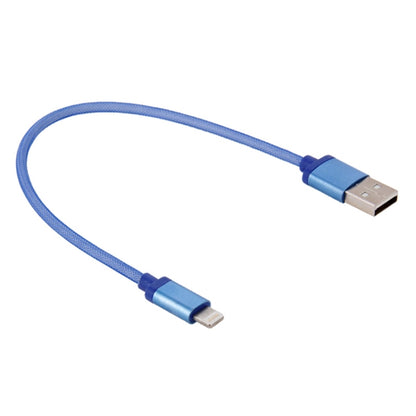 1m Net Style Metal Head 8 Pin to USB Data / Charger Cable(Blue) - Normal Style Cable by buy2fix | Online Shopping UK | buy2fix