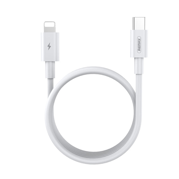 REMAX Marlik Series RC-183i PD 20W USB-C / Type-C to 8 Pin Interface Fast Charging Data Cable, Cable Length: 2m (White) - Normal Style Cable by REMAX | Online Shopping UK | buy2fix