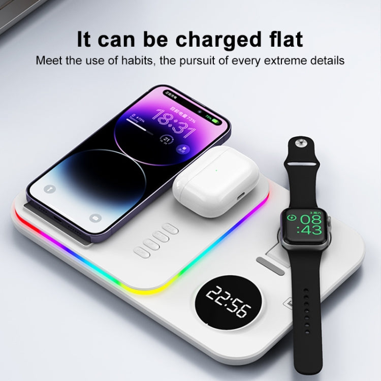 30W 4 in 1 Multifunctional Wireless Charger (White) - Wireless Charger by buy2fix | Online Shopping UK | buy2fix