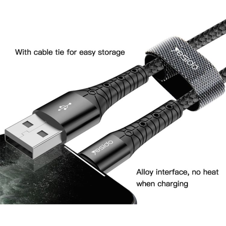 Yesido CA50 2.4A USB to USB-C / Type-C Charging Cable, Length: 2m - USB-C & Type-C Cable by Yesido | Online Shopping UK | buy2fix