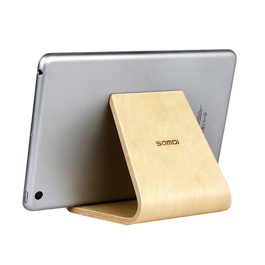 SamDi Artistic Wood Grain Walnut Desktop Holder Stand DOCK Cradle, For Xiaomi, iPhone, Samsung, HTC, LG, iPad and other Tablets(Brown) - Desktop Holder by buy2fix | Online Shopping UK | buy2fix
