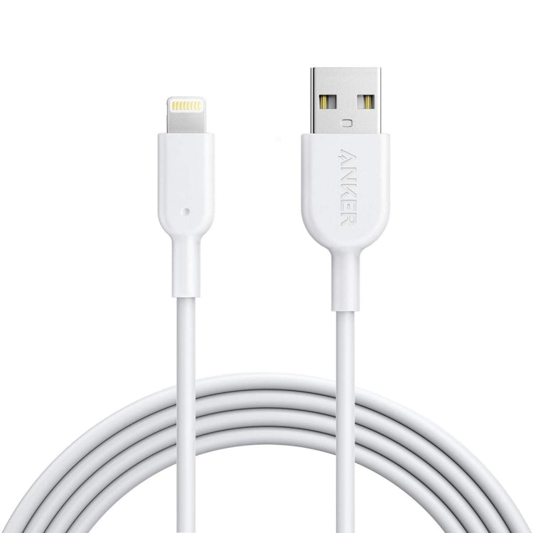 ANKER PowerLine II USB to 8 Pin MFI Certificated Data Cable, Length: 1.8m(White) - Apple Accessories by ANKER | Online Shopping UK | buy2fix