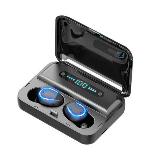 F9-5 Intelligent Noise Cancelling Touch Bluetooth Earphone with Charging Box, Supports Three-screen LED Power Display & HD Call & Power Bank & Siri(Black) - Bluetooth Earphone by buy2fix | Online Shopping UK | buy2fix