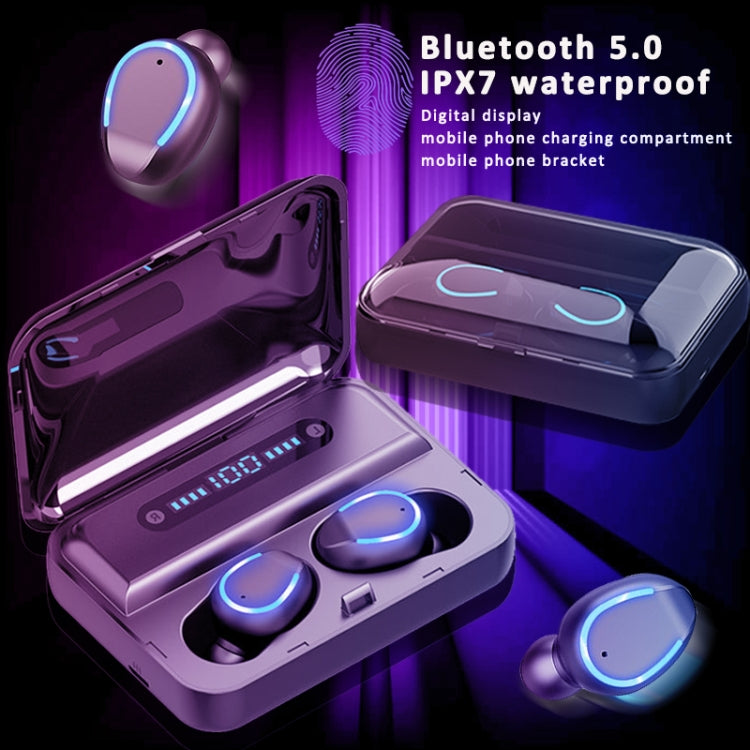 F9-5 Intelligent Noise Cancelling Touch Bluetooth Earphone with Charging Box, Supports Three-screen LED Power Display & HD Call & Power Bank & Siri(White) - Bluetooth Earphone by buy2fix | Online Shopping UK | buy2fix