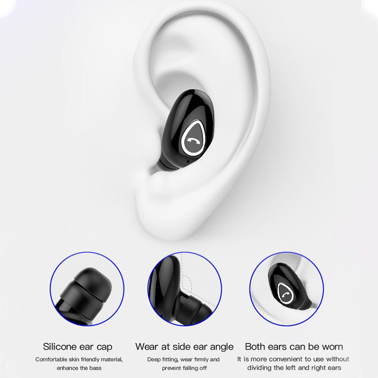 YX01 Sweatproof Bluetooth 4.1 Wireless Bluetooth Earphone with Charging Box, Support Memory Connection & HD Call(Silver) - Bluetooth Earphone by buy2fix | Online Shopping UK | buy2fix