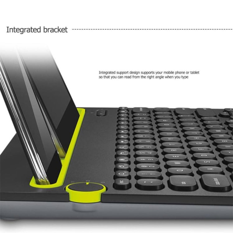 Logitech K480 Multi-device Bluetooth 3.0 Wireless Bluetooth Keyboard with Stand (White) - Wireless Keyboard by Logitech | Online Shopping UK | buy2fix