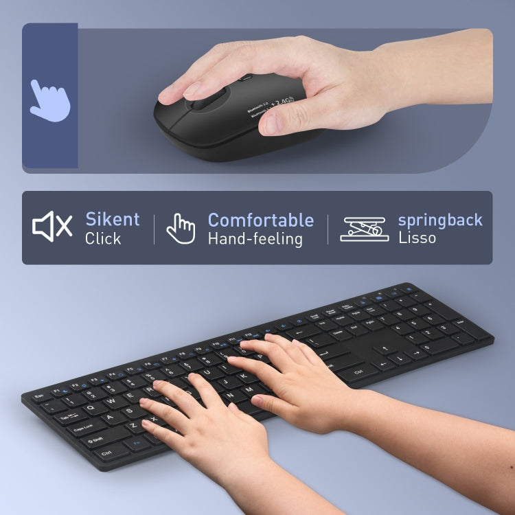 MKESPN 8022 2.4G Scissor Foot Ultra-thin Wireless Keyboard + Mouse Set - Wireless Keyboard by MKESPN | Online Shopping UK | buy2fix