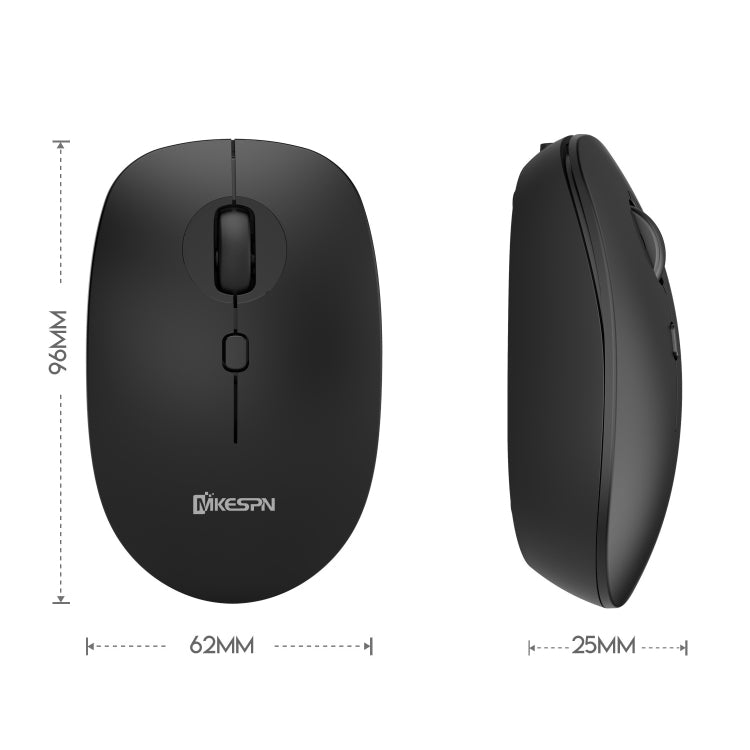 MKESPN 859 2.4G+BT5.0+BT3.0 Three Modes Wireless Mouse (White) - Wireless Mice by MKESPN | Online Shopping UK | buy2fix