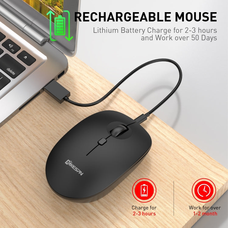 MKESPN 859 2.4G+BT5.0+BT3.0 Three Modes Wireless Mouse (Black) - Wireless Mice by MKESPN | Online Shopping UK | buy2fix