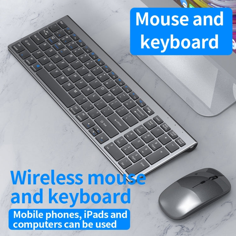 109 Three-mode Wireless Bluetooth Keyboard (Silver) - Wireless Keyboard by buy2fix | Online Shopping UK | buy2fix