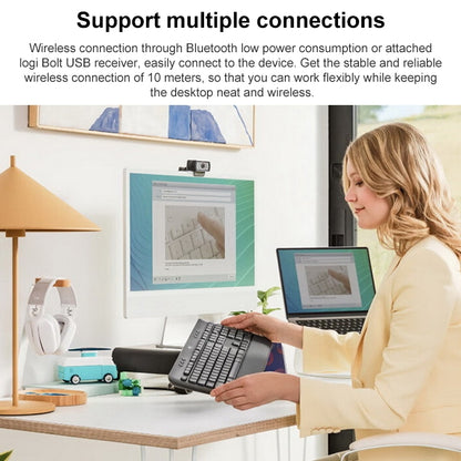 Logitech K650 Wireless Bluetooth Dual Mode Silent Keyboard (White) - Wireless Keyboard by Logitech | Online Shopping UK | buy2fix
