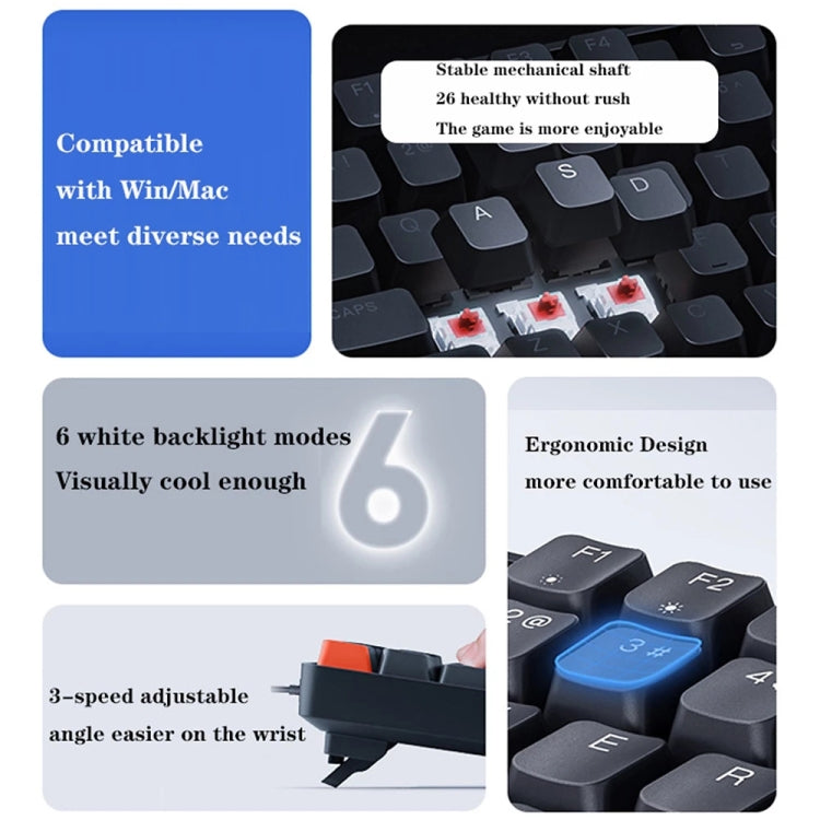 Original Xiaomi 104 Keys Blue Switch Wired Mechanical Keyboard Support Win / Mac OS - Wired Keyboard by Xiaomi | Online Shopping UK | buy2fix