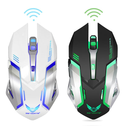 ZERODATE X70 2.4GHz Wireless 6-Keys 2400 DPI Adjustable Ergonomics Optical Gaming Mouse with Breathing Light(White) - Wireless Mice by ZERODATE | Online Shopping UK | buy2fix