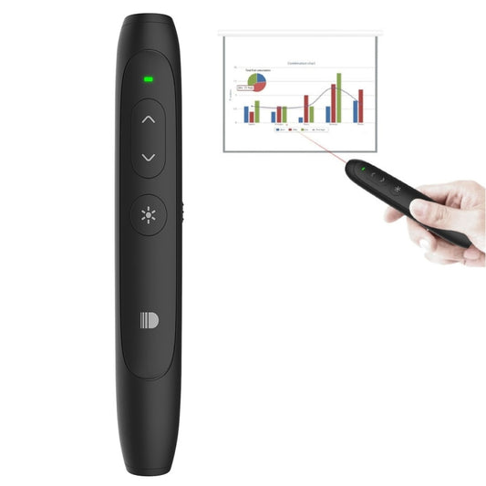 Doosl DSIT012 2.4GHz Wireless Presenter PowerPoint Clicker Representation Remote Control Pointer, Control Distance: 100m(Black) -  by DOOSL | Online Shopping UK | buy2fix
