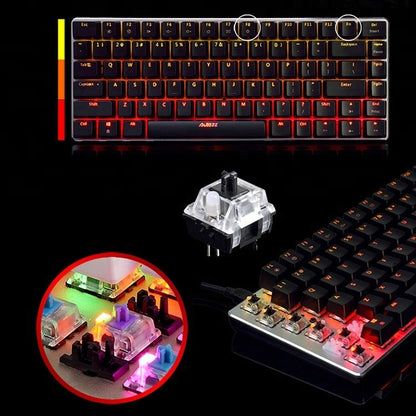Ajazz 82 Keys Laptop Computer RGB Light Gaming Mechanical Keyboard (Black Blue Shaft) - Wired Keyboard by Ajazz | Online Shopping UK | buy2fix