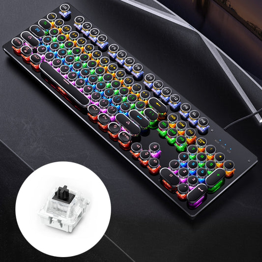 YINDIAO Electroplating Punk Mixed Light USB Mechanical Gaming Wired Keyboard, Black Shaft (Black) - Wired Keyboard by YINDIAO | Online Shopping UK | buy2fix