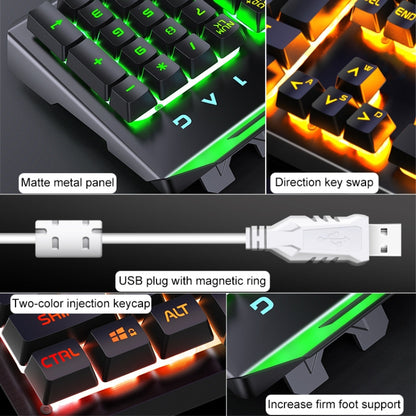 YINDIAO V2 Mechanical Feel Gaming Keyboard Mouse Set (White Rainbow Light) - Wired Keyboard by YINDIAO | Online Shopping UK | buy2fix