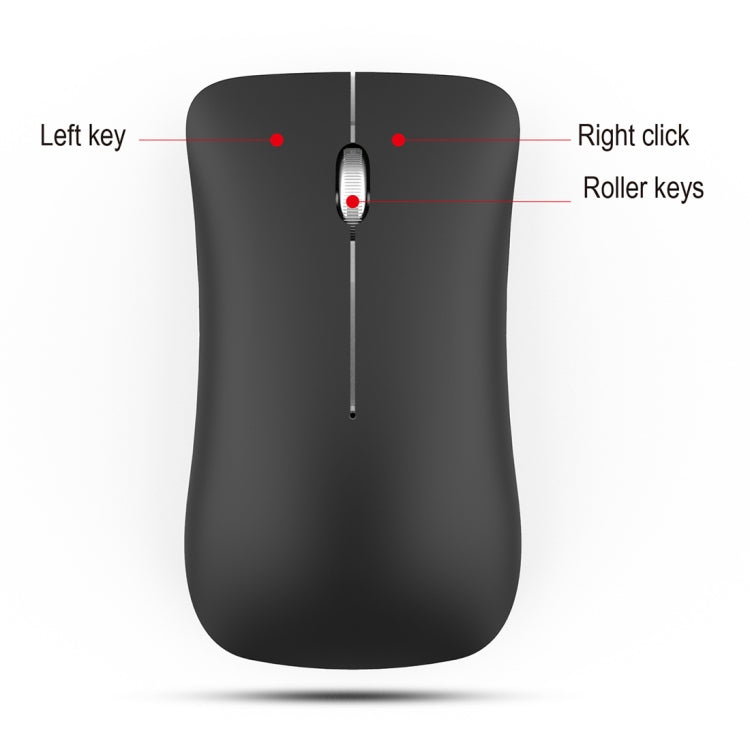 HXSJ T23 Bluetooth + 2.4GHz Wireless Dual Modes 4-Keys 1600 DPI Adjustable Ergonomics Optical Mouse - Wireless Mice by HXSJ | Online Shopping UK | buy2fix