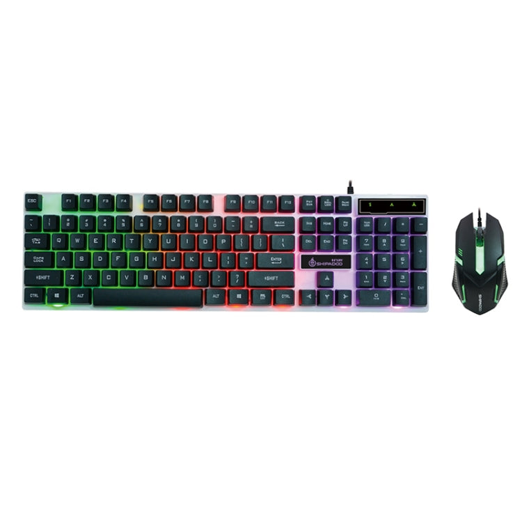 SHIPADOO D280 Wired RGB Backlight Mechanical Feel Suspension Keyboard + 3D Cool Mouse Kit for Laptop, PC(Black) - Wired Keyboard by SHIPADOO | Online Shopping UK | buy2fix