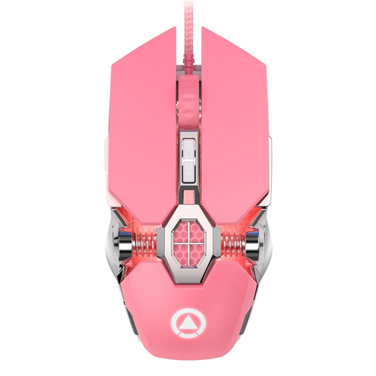 YINDIAO 3200DPI 4-modes Adjustable 7-keys RGB Light Wired Gaming Mechanical Mouse, Style: Audio Version (Pink) - Wired Mice by YINDIAO | Online Shopping UK | buy2fix