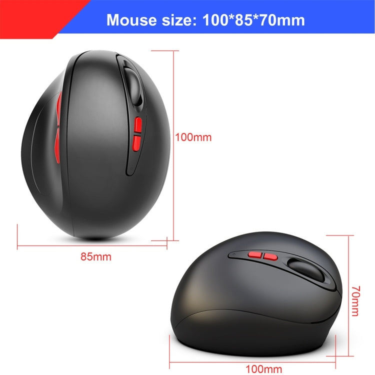 HXSJ T33 2.4GHz Ergonomic Optical Wireless Notebook PC Mouse (Black) - Wireless Mice by HXSJ | Online Shopping UK | buy2fix