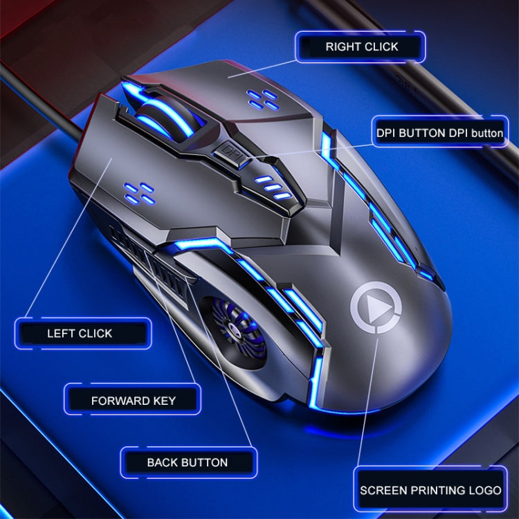 YINDIAO G5 3200DPI 4-modes Adjustable 6-keys RGB Light Wired Gaming Mouse (White) - Computer & Networking by YINDIAO | Online Shopping UK | buy2fix