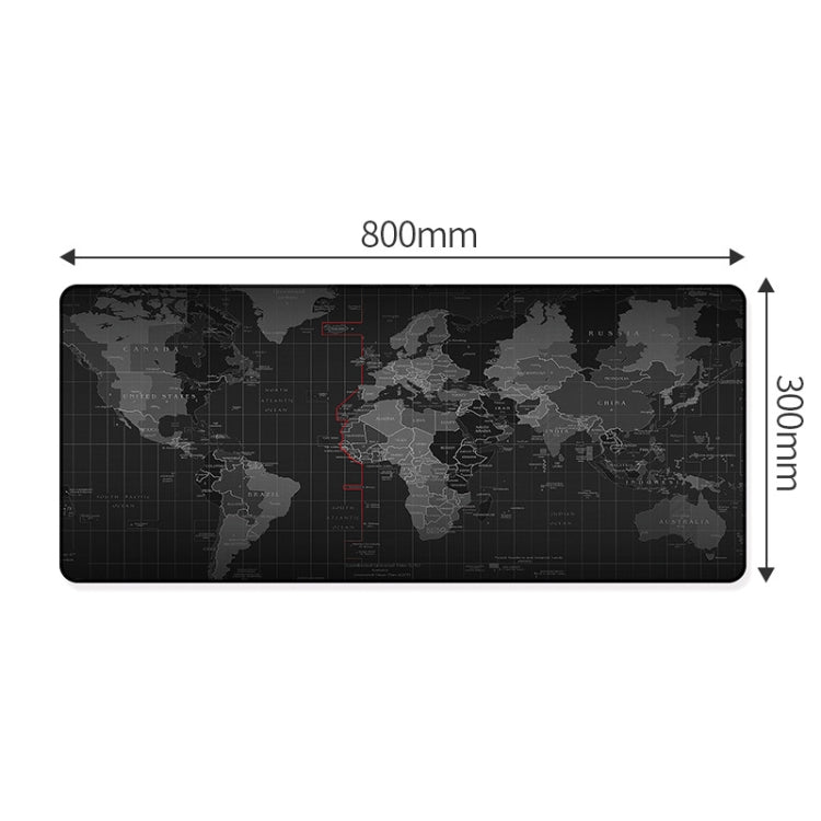 YINDIAO Large Rubber Mouse Pad Anti-skid Gaming Office Desk Pad Keyboard Mat, Size: 800x300mm (World Map) - Mouse Pads by YINDIAO | Online Shopping UK | buy2fix