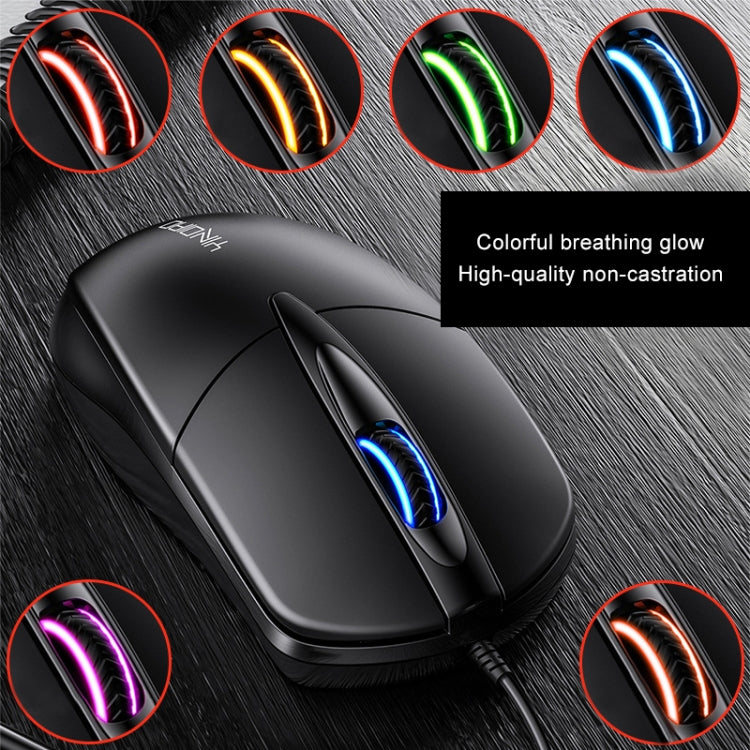 YINDIAO G2 1000DPI 3-keys RGB Light Wired Business Mouse (Black) - Computer & Networking by YINDIAO | Online Shopping UK | buy2fix