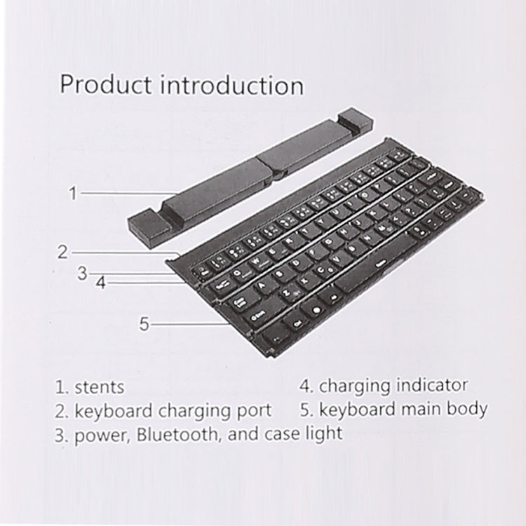 GK808 Ultra-thin Foldable Bluetooth V3.0 Keyboard, Built-in Holder, Support Android / iOS / Windows System(Rose Gold) - Wireless Keyboard by buy2fix | Online Shopping UK | buy2fix