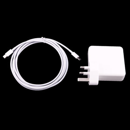 61W USB-C / Type-C Power Adapter with 2m USB Type-C Male to USB Type-C Male Charging Cable, For iPhone, Galaxy, Huawei, Xiaomi, LG, HTC and Other Smart Phones, Rechargeable Devices, UK Plug - Mobile Accessories by buy2fix | Online Shopping UK | buy2fix