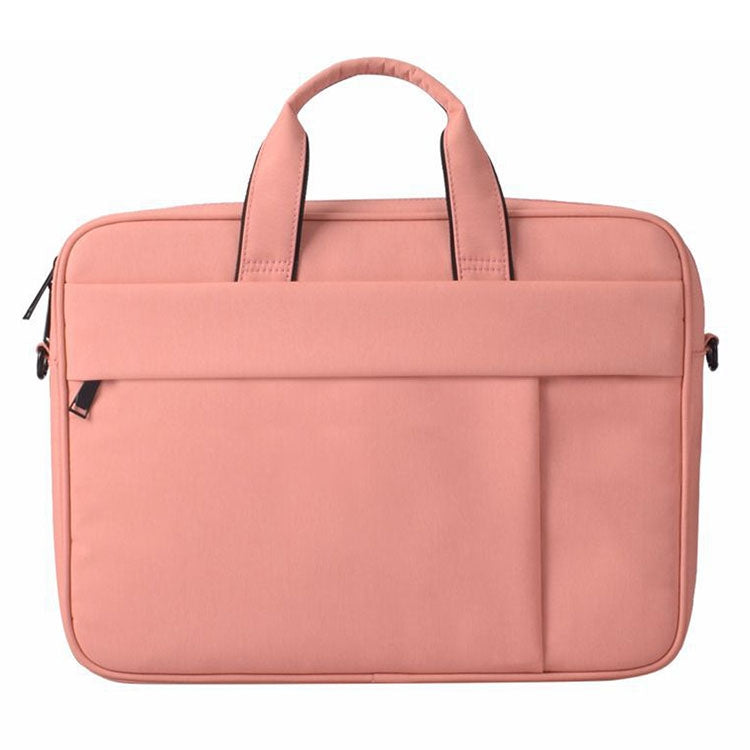 DJ03 Waterproof Anti-scratch Anti-theft One-shoulder Handbag for 14.1 inch Laptops, with Suitcase Belt(Pink) - Computer & Networking by buy2fix | Online Shopping UK | buy2fix