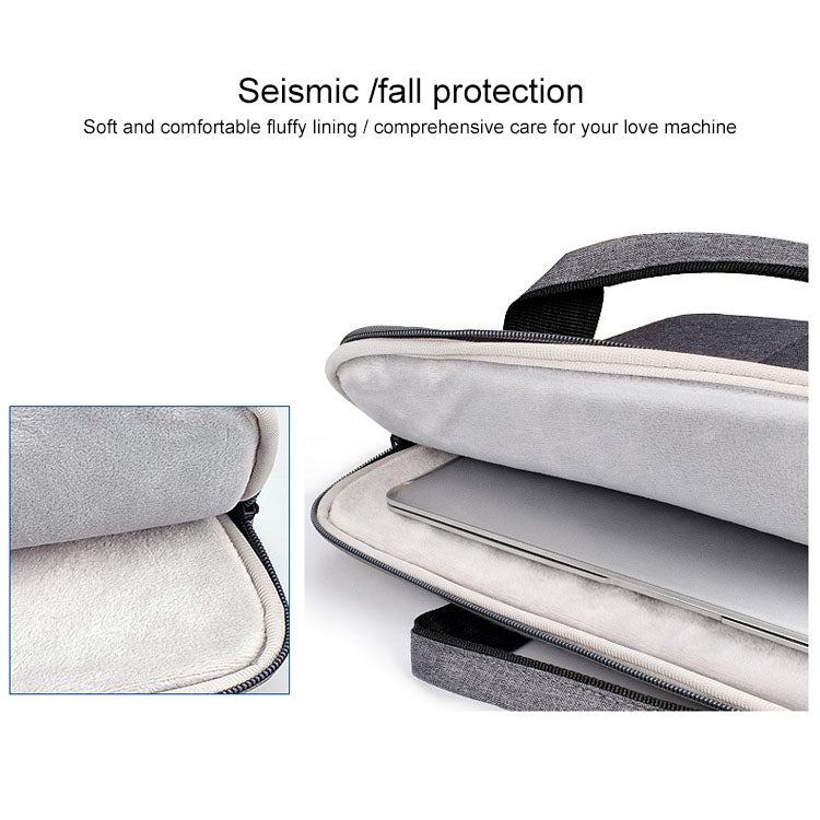 ST02S Waterproof Tear Resistance Hidden Portable Strap One-shoulder Handbag for 13.3 inch Laptops, with Suitcase Belt(Dark Gray) - Computer & Networking by buy2fix | Online Shopping UK | buy2fix