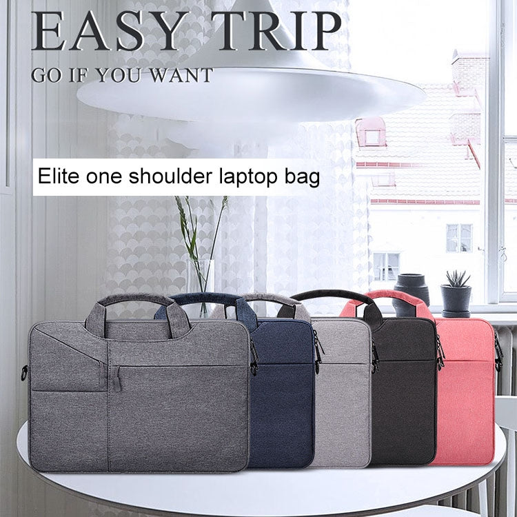 ST02S Waterproof Tear Resistance Hidden Portable Strap One-shoulder Handbag for 13.3 inch Laptops, with Suitcase Belt(Dark Gray) - Computer & Networking by buy2fix | Online Shopping UK | buy2fix