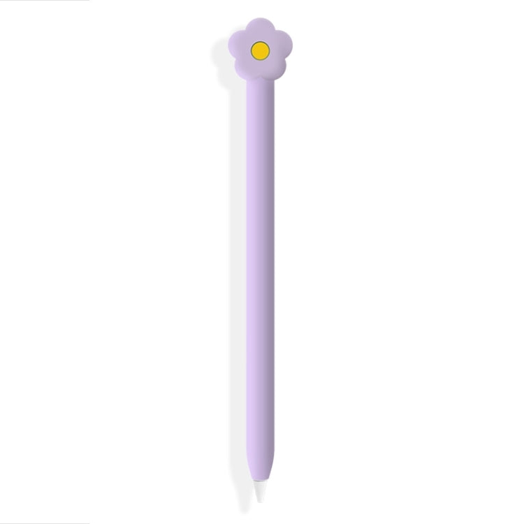 Cute Cartoon Silicone Protective Cover for Apple Pencil 2(Purple) - Pencil Accessories by buy2fix | Online Shopping UK | buy2fix